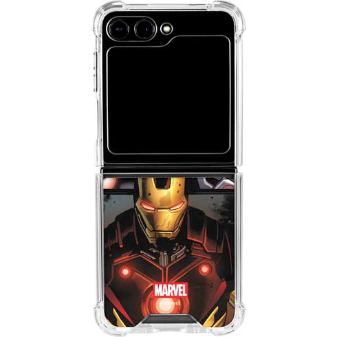 Marvel Iron Man Three Panel Galaxy Z Flip5 5G Clear Case