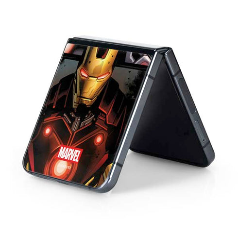 Marvel Iron Man Three Panel Galaxy Z Flip5 5G Skin