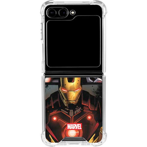 Marvel Iron Man Three Panel Galaxy Z Flip6 Clear Case