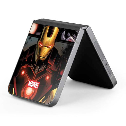 Marvel Iron Man Three Panel Galaxy Z Flip6 Skin