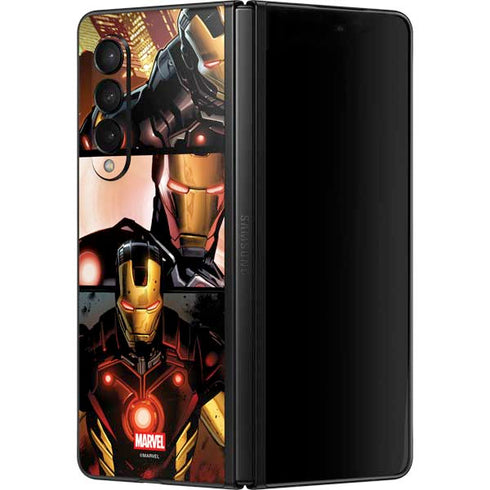 Marvel Iron Man Three Panel Galaxy Z Fold3 5G Skin