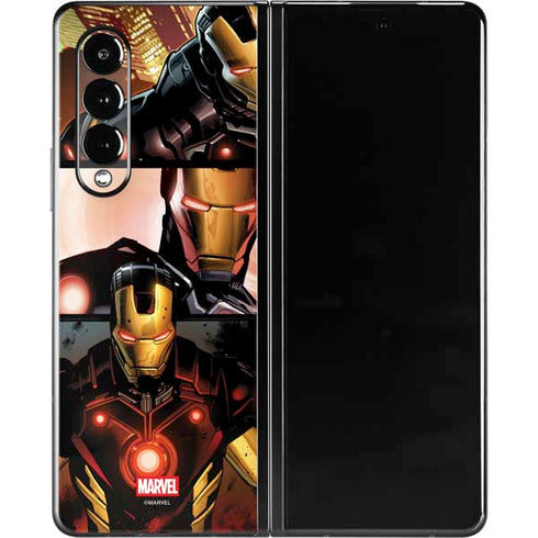 Marvel Iron Man Three Panel Galaxy Z Fold3 5G Skin