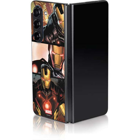 Marvel Iron Man Three Panel Galaxy Z Fold5 5G Skin