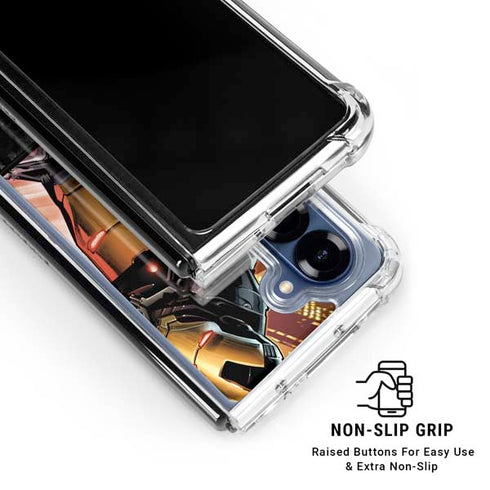 Marvel Iron Man Three Panel Galaxy Z Fold6 Clear Case