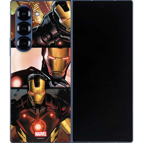 Marvel Iron Man Three Panel Galaxy Z Fold6 Skin
