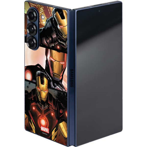 Marvel Iron Man Three Panel Galaxy Z Fold6 Skin
