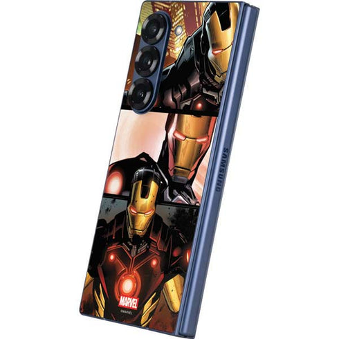 Marvel Iron Man Three Panel Galaxy Z Fold6 Skin