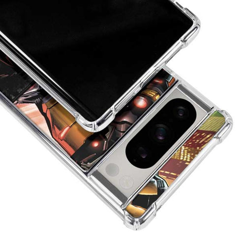 Marvel Iron Man Three Panel Google Pixel 8 Pro Clear Case