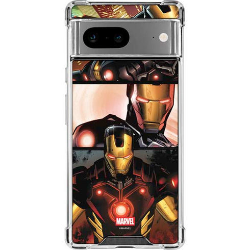Marvel Iron Man Three Panel Google Pixel 8a Clear Case
