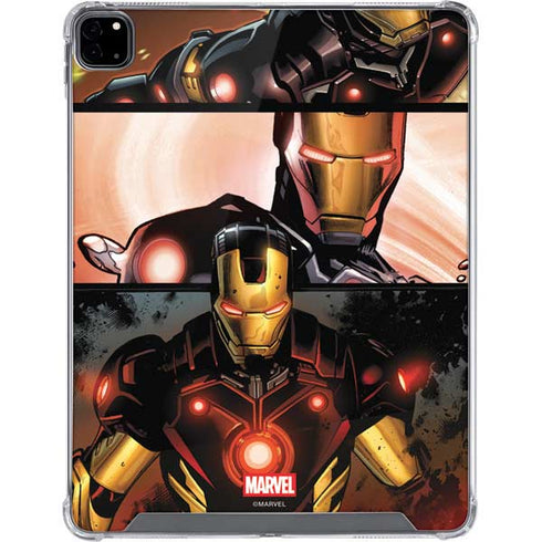 Marvel Iron Man Three Panel iPad Pro 12.9in (2020) Clear Case