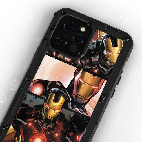 Marvel Iron Man Three Panel iPhone 12 Pro Waterproof Case