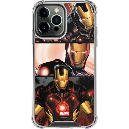 Marvel Iron Man Three Panel iPhone 13 Pro Max Clear Case