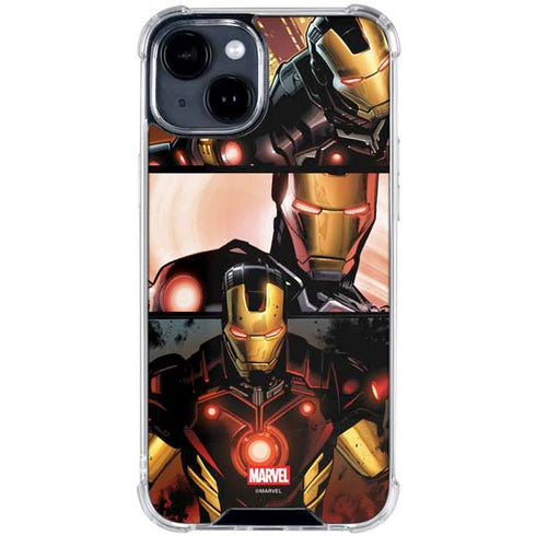 Marvel Iron Man Three Panel iPhone 14 Plus Clear Case