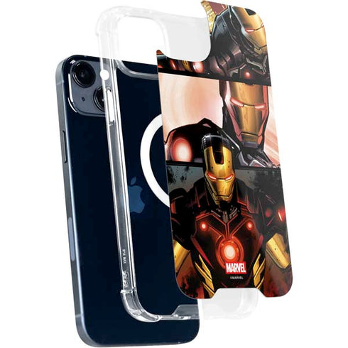 Marvel Iron Man Three Panel iPhone 15 Plus MagSafe Case
