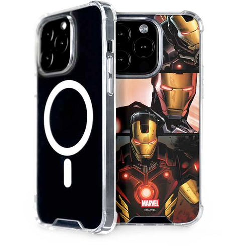 Marvel Iron Man Three Panel iPhone 15 Pro MagSafe Case