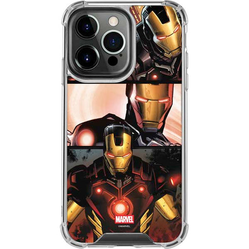Marvel Iron Man Three Panel iPhone 15 Pro Max Clear Case
