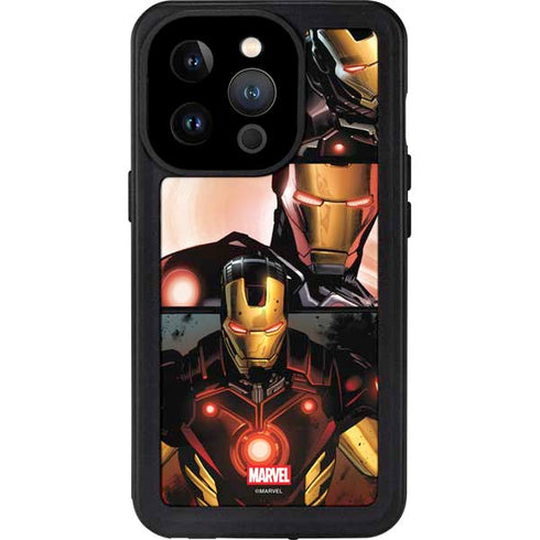 Marvel Iron Man Three Panel iPhone 15 Pro Waterproof Case