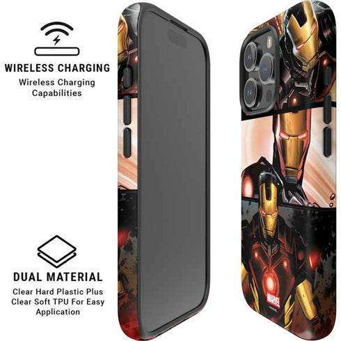 Marvel Iron Man Three Panel iPhone 16 Pro Max Magsafe Impact Case