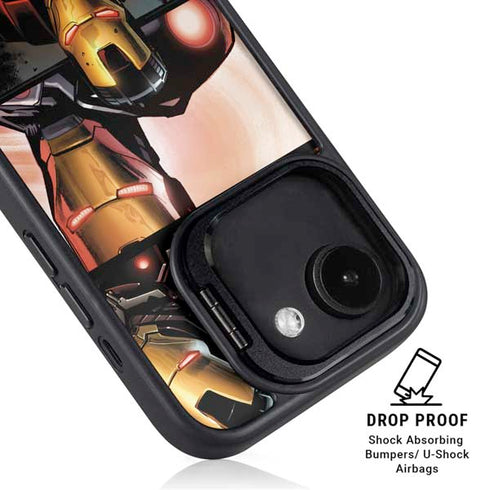 Marvel Iron Man Three Panel iPhone 16e Kickstand Case