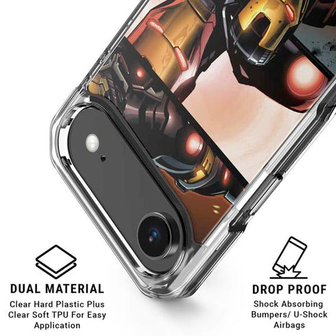 Marvel Iron Man Three Panel iPhone 17 Air Clear Case
