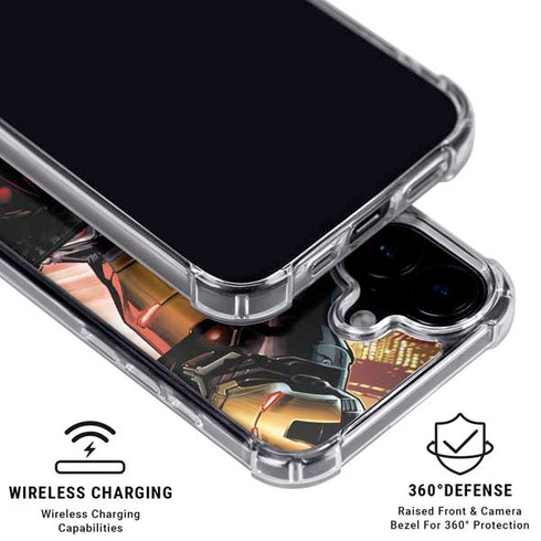 Marvel Iron Man Three Panel iPhone 17 Clear Case
