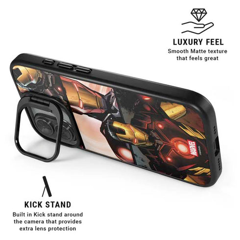 Marvel Iron Man Three Panel iPhone 17 Kickstand Case