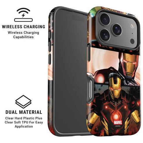 Marvel Iron Man Three Panel iPhone 17 Pro Magsafe Impact Case