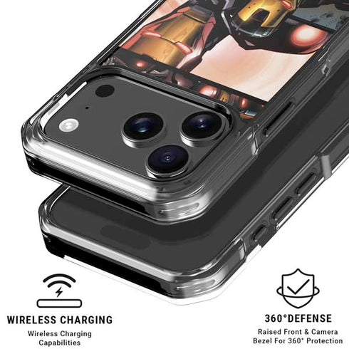 Marvel Iron Man Three Panel iPhone 18 Pro Clear Case