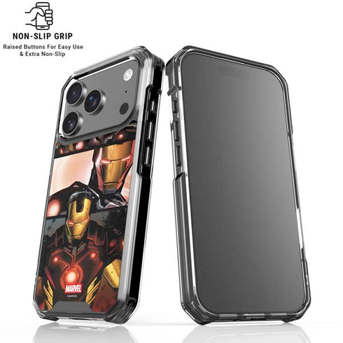 Marvel Iron Man Three Panel iPhone 18 Pro Clear Case