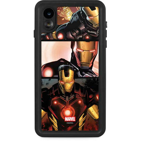Marvel Iron Man Three Panel iPhone XR Waterproof Case