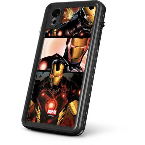 Marvel Iron Man Three Panel iPhone XR Waterproof Case