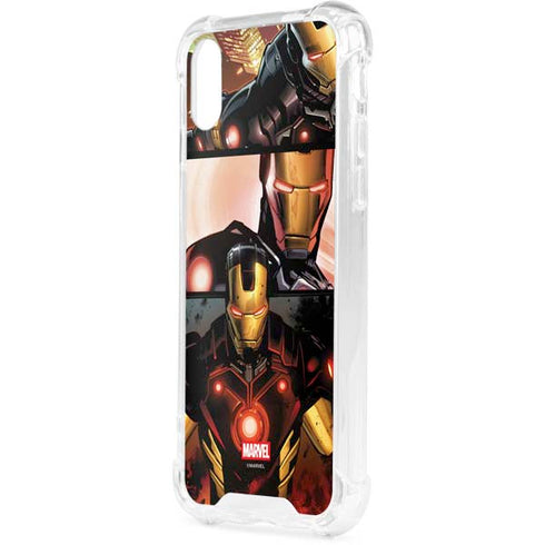 Marvel Iron Man Three Panel iPhone XS Clear Case