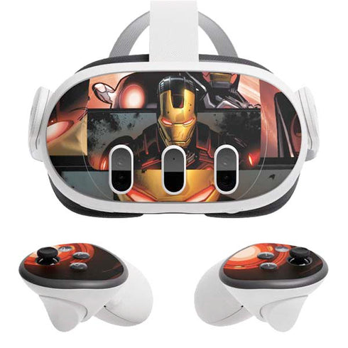 Marvel Iron Man Three Panel Meta Quest 3 Skin
