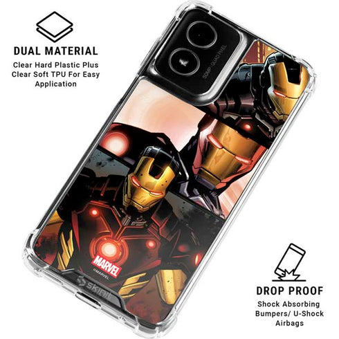 Marvel Iron Man Three Panel Moto G Power 5G (2024) Clear Case