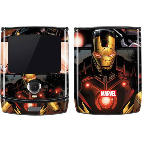 Marvel Iron Man Three Panel Motorola RAZR Skin