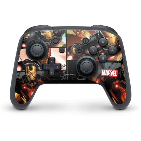 Marvel Iron Man Three Panel Nintendo Switch Pro Controller Skin