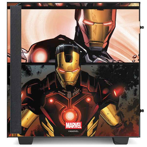 Marvel Iron Man Three Panel NZXT H510 Compact ATX Mid-Tower Case Skin