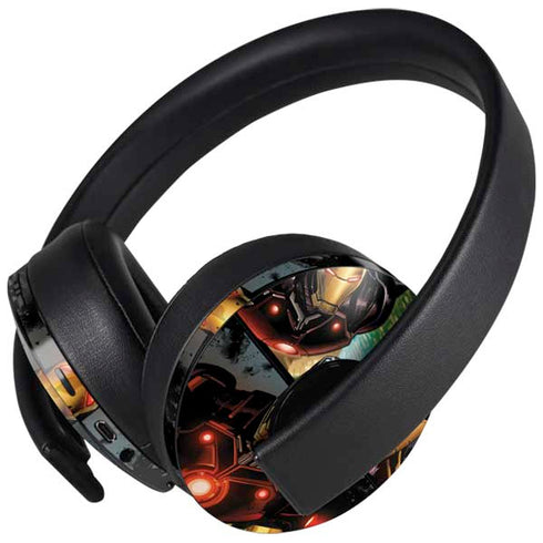 Marvel Iron Man Three Panel PlayStation 4 Gold Wireless Headset Skin