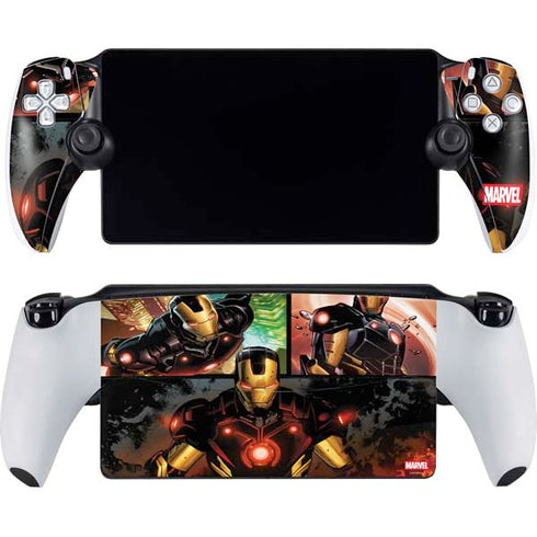 Marvel Iron Man Three Panel PlayStation Portal Remote Player Skin