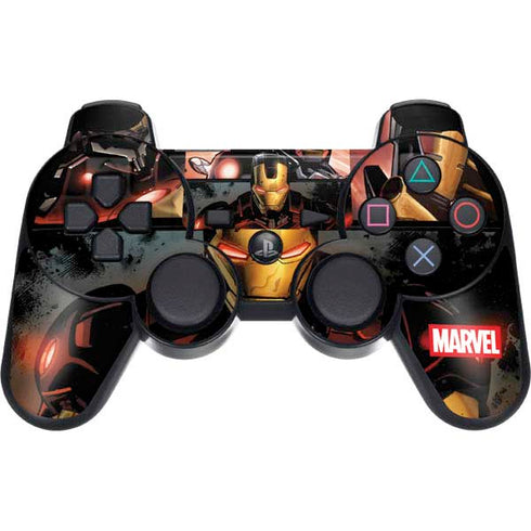 Marvel Iron Man Three Panel PS3 Dual Shock wireless controller Skin