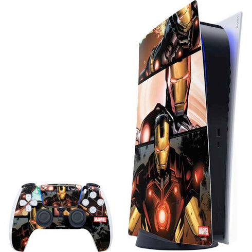 Marvel Iron Man Three Panel PlayStation PS5 Skins