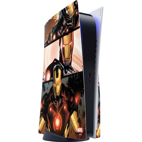 Marvel Iron Man Three Panel PS5 Console Skin