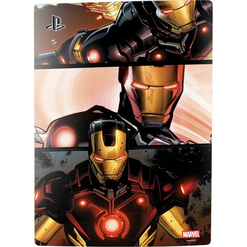 Marvel Iron Man Three Panel PS5 Console Skin