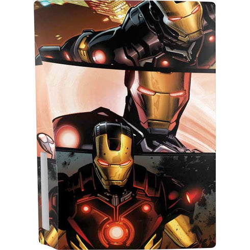 Marvel Iron Man Three Panel PS5 Console Skin