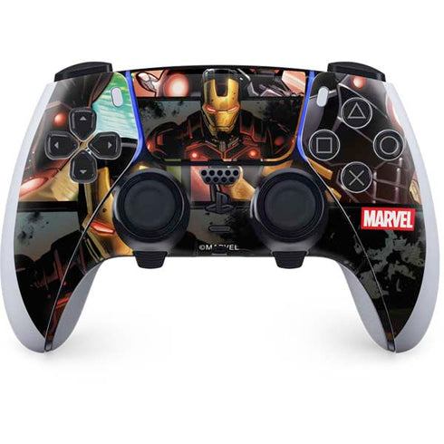 Marvel Iron Man Three Panel PS5 DualSense Edge Pro Controller Skin
