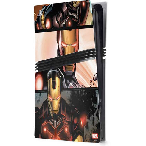Marvel Iron Man Three Panel PS5 Pro Console Skin