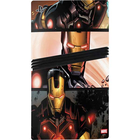 Marvel Iron Man Three Panel PS5 Pro Disk Bundle Skin
