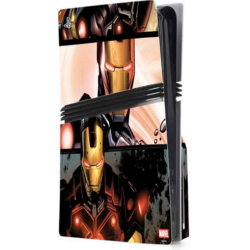 Marvel Iron Man Three Panel PS5 Pro Disk Console Skin