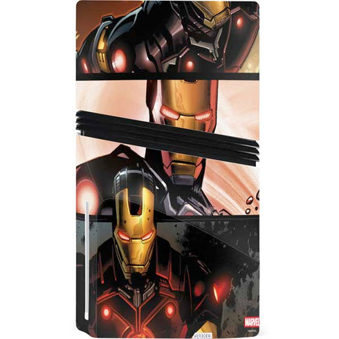 Marvel Iron Man Three Panel PS5 Pro Disk Console Skin