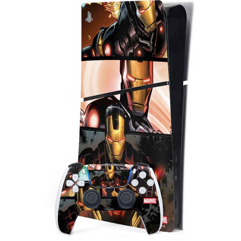 Marvel Iron Man Three Panel PlayStation PS5 Skins